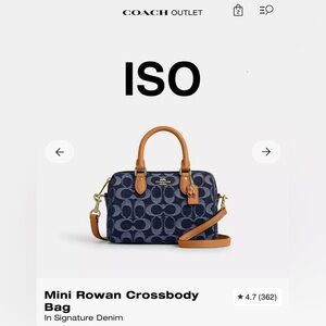 ISO Coach Navy and Tan Satchel